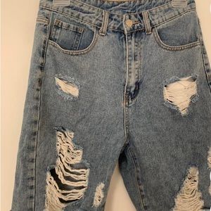 Ripped Jean Shorts